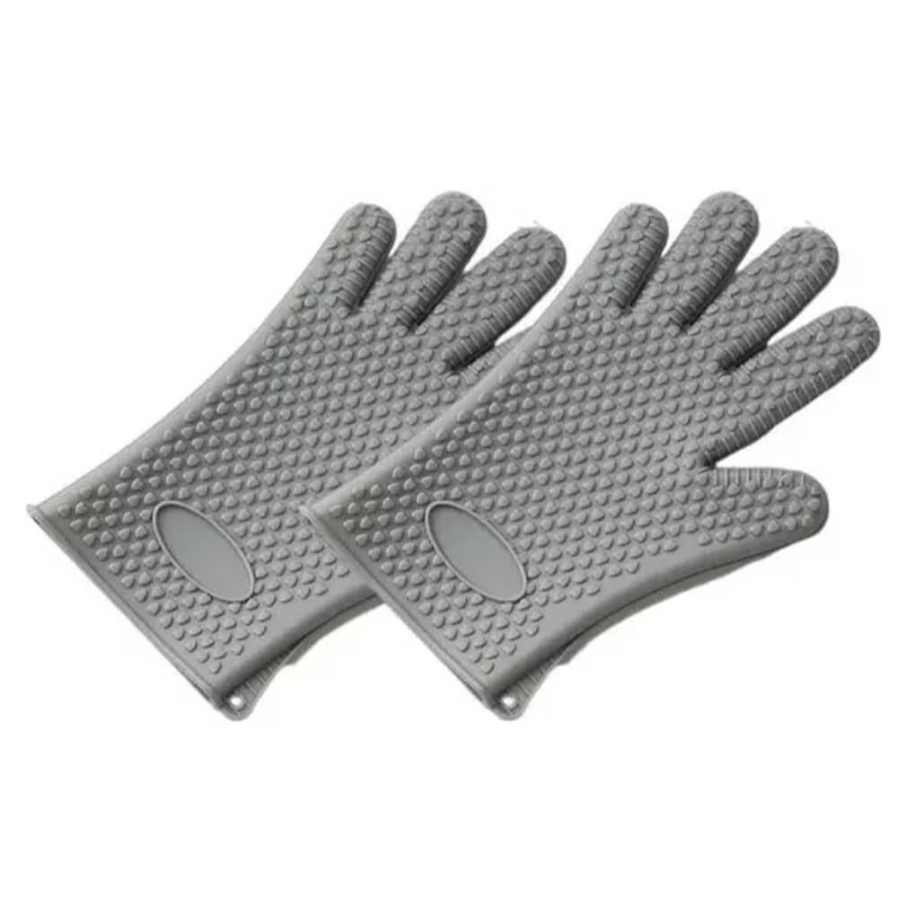 2 Guantes Manopla Protector De Calor (color Gris) Antideslizante image number 0.0