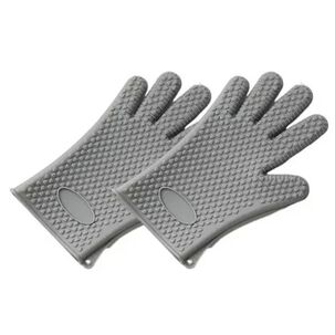 2 Guantes Manopla Protector De Calor (color Gris) Antideslizante
