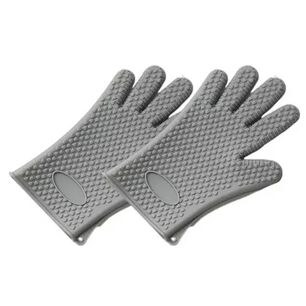 2 Guantes Manopla Protector De Calor (color Gris) Antideslizante