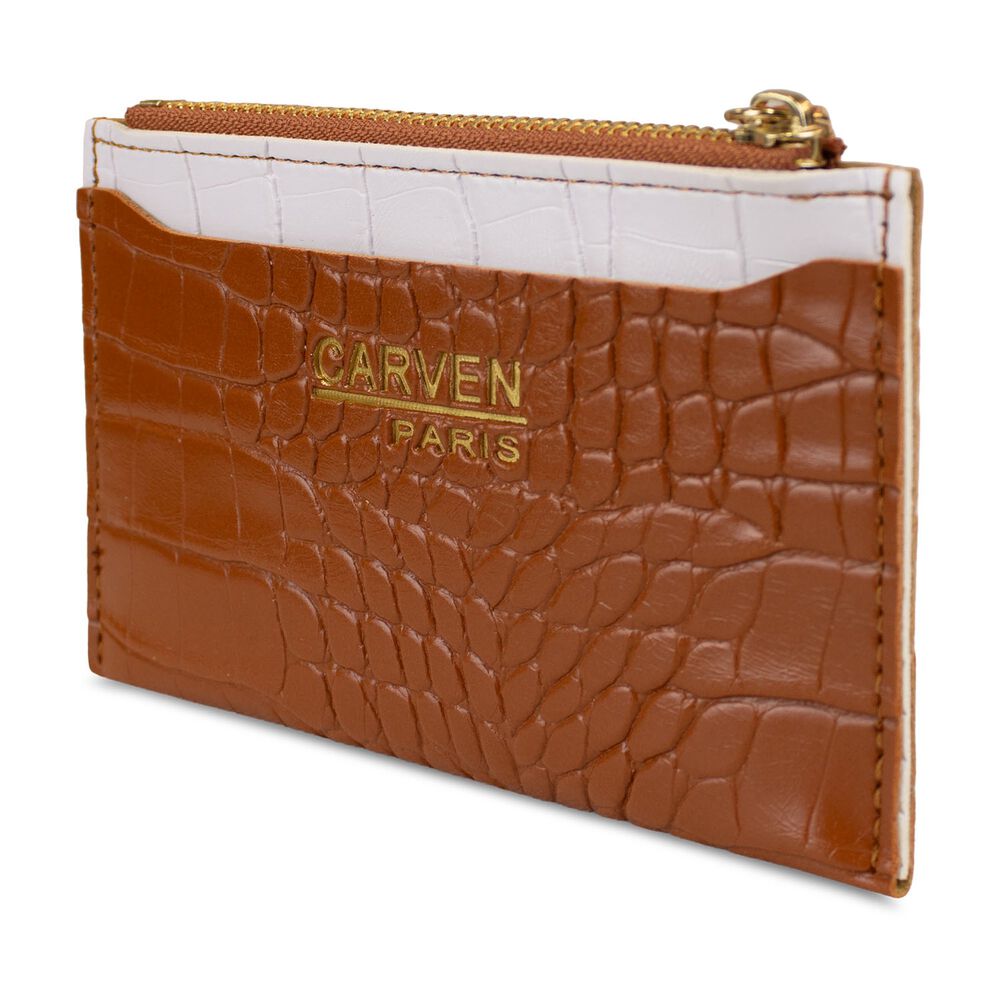 Billetera Tarjetero Mujer Con Monedero Zoe Caf&eacute; Carven image number 2.0