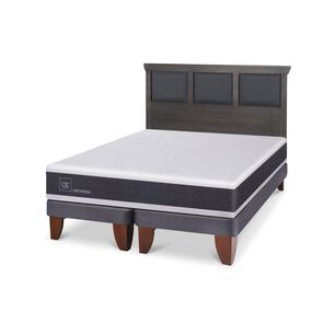 Cama Europea Cic Ortopedic / 2 Plazas / Base Dividida + Respaldo