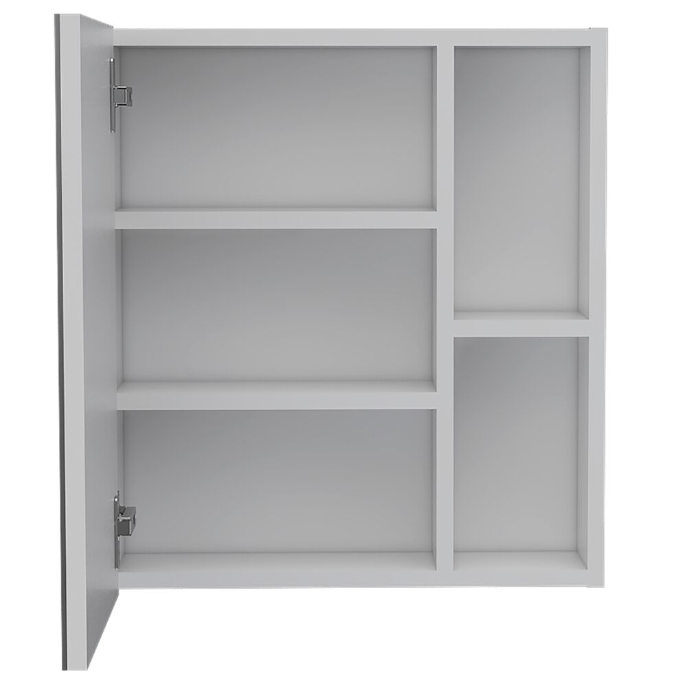 Mueble Botiquin De Baño Con Espejo 49,7x45x12,5 Cm Blanco image number 1.0