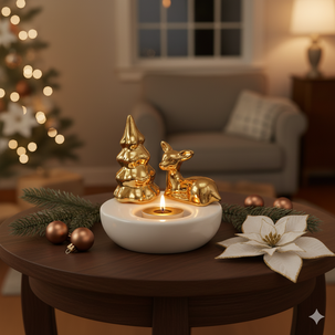 Adorno De Navidad Casaideal Portavela / 1 Portavela