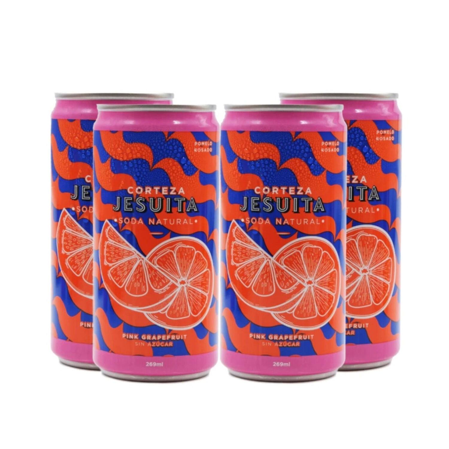 Soda Natural Pink Grapefruit Corteza Jesuita X4 image number 0.0