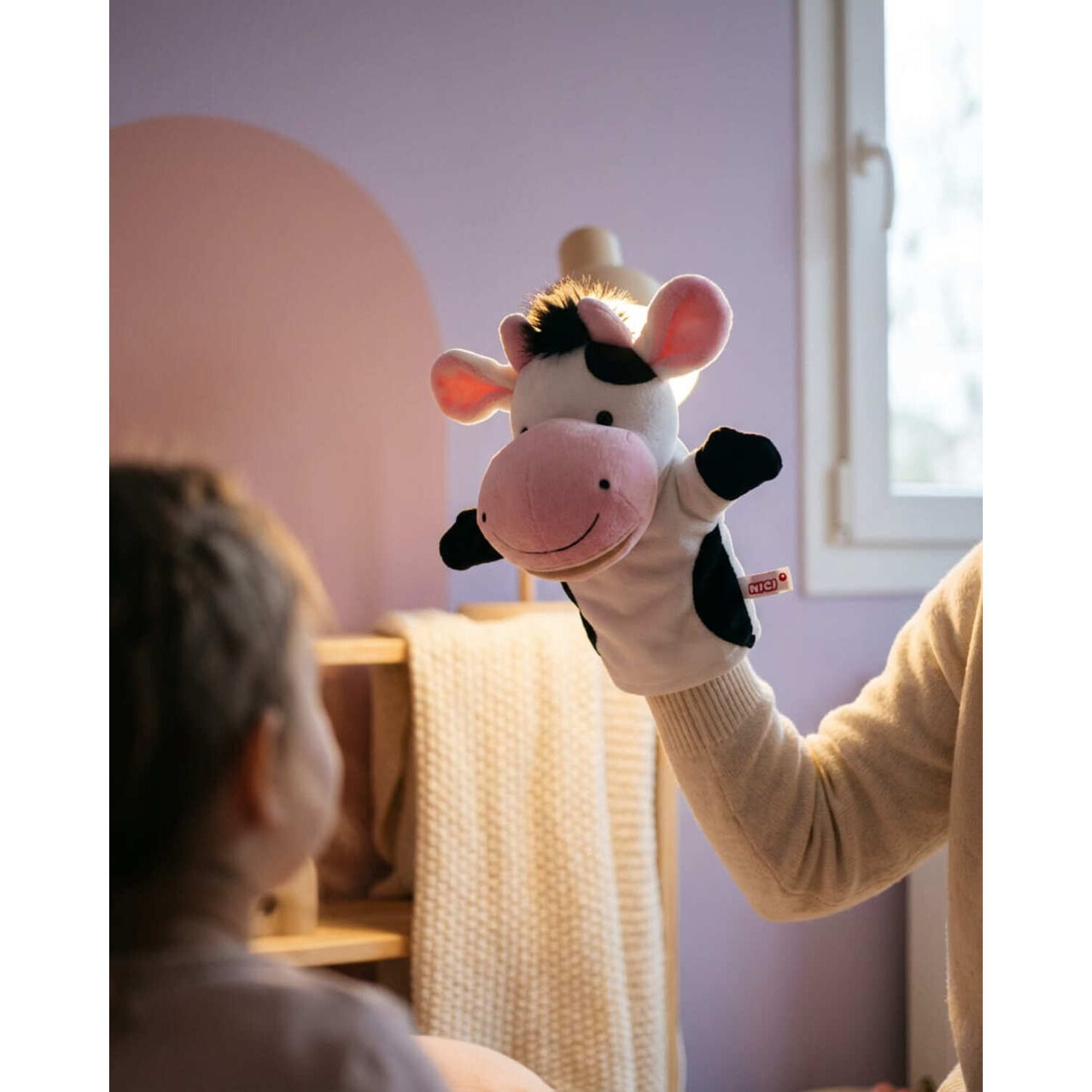Peluche Titere Animal Zorro Vaca Leon Oveja Rana Lobo image number 18.0