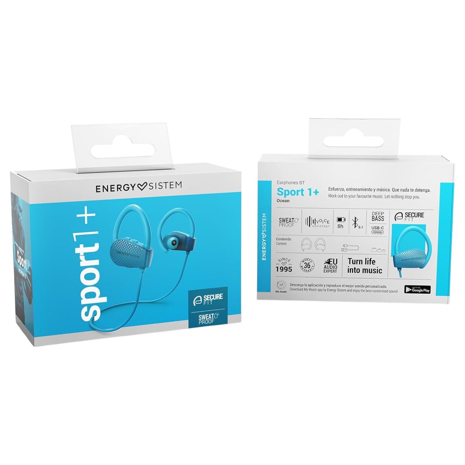 Aud&iacute;fonos Deportivos Energy Sistem Sport 1+ Bluetooth Ocean image number 8.0