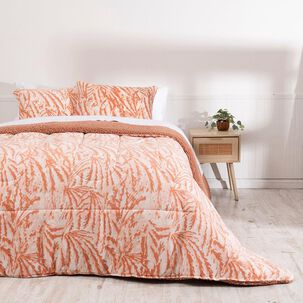 Plumon Coral Estampado Sherpa 2 Plazas Palma