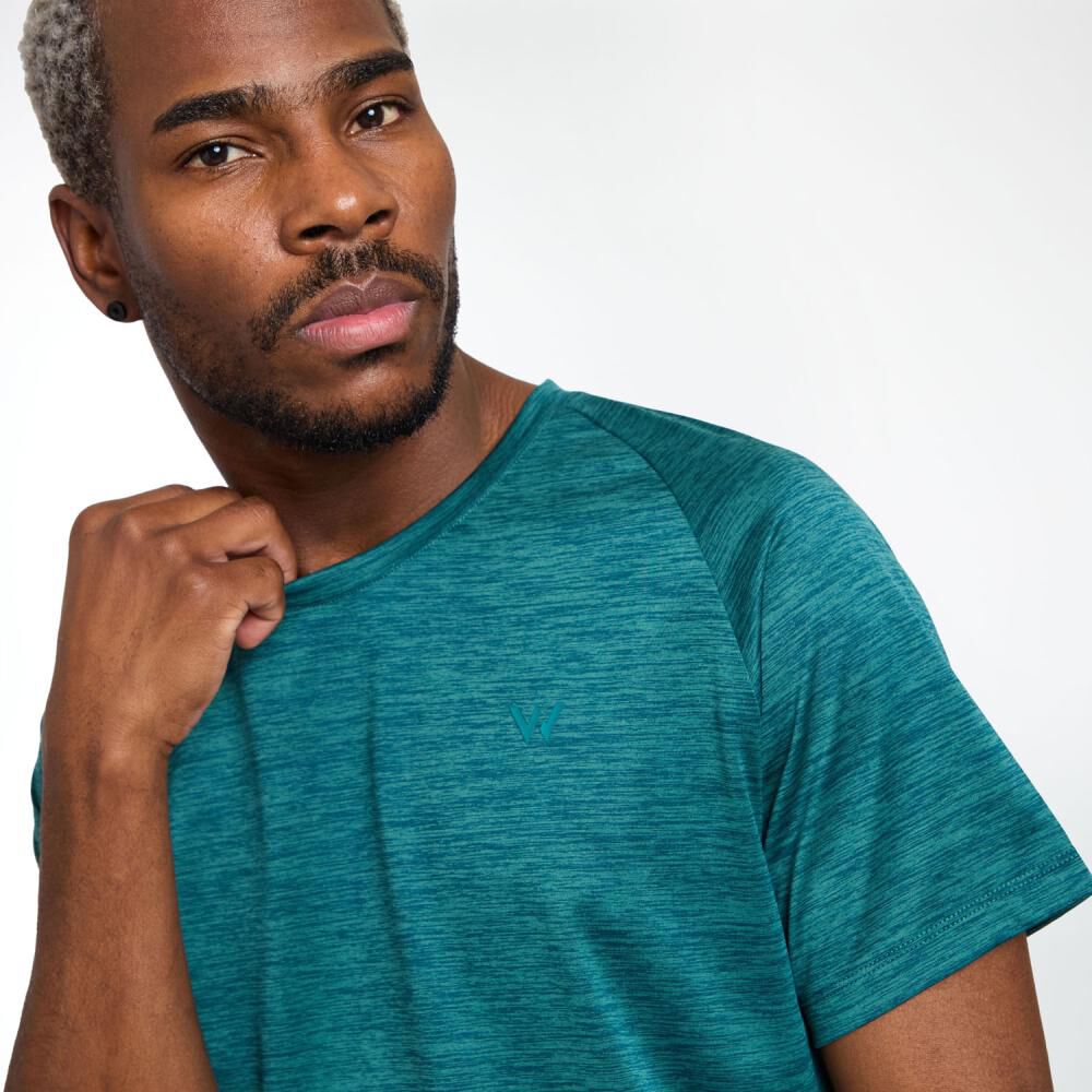 Polera Deportiva Manga Corta Hombre Wetland image number 4.0