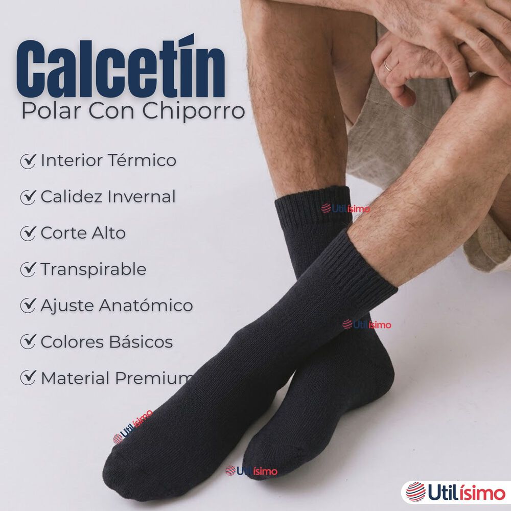 Pack 3 Pares Calcetines T&eacute;rmicos Corte Alto Hombre Surtidos image number 2.0