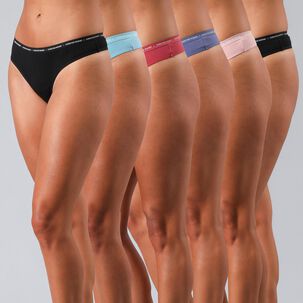 Pack 6x Colaless Algodon Logo Flores Mujer 25540-171