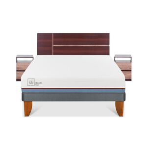 Cama Europea Cic Excellence Plus / 2 Plazas / Base Normal + Set De Maderas