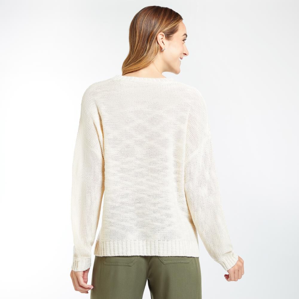 Sweater Tejido Con Lineas Regular Cuello Redondo Mujer Ocean Pacific image number 3.0
