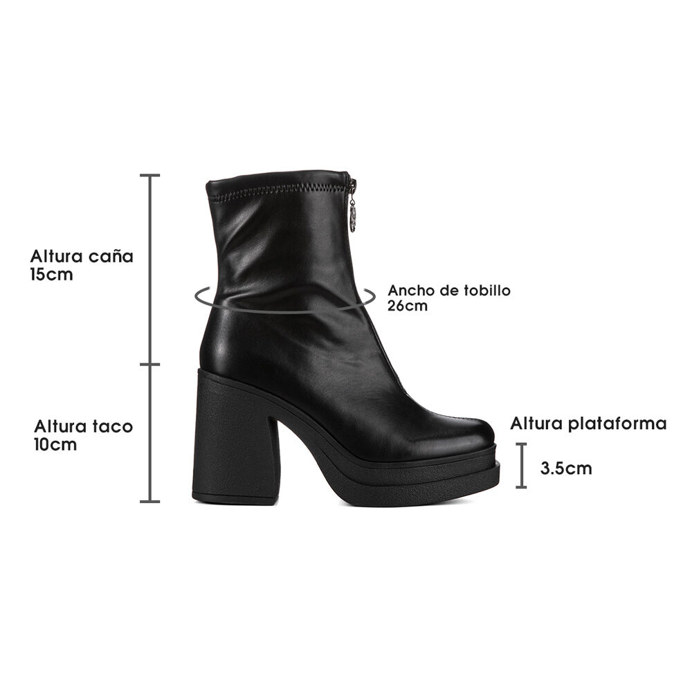 Botin Negro Casual Mujer Weide Czy571 image number 5.0