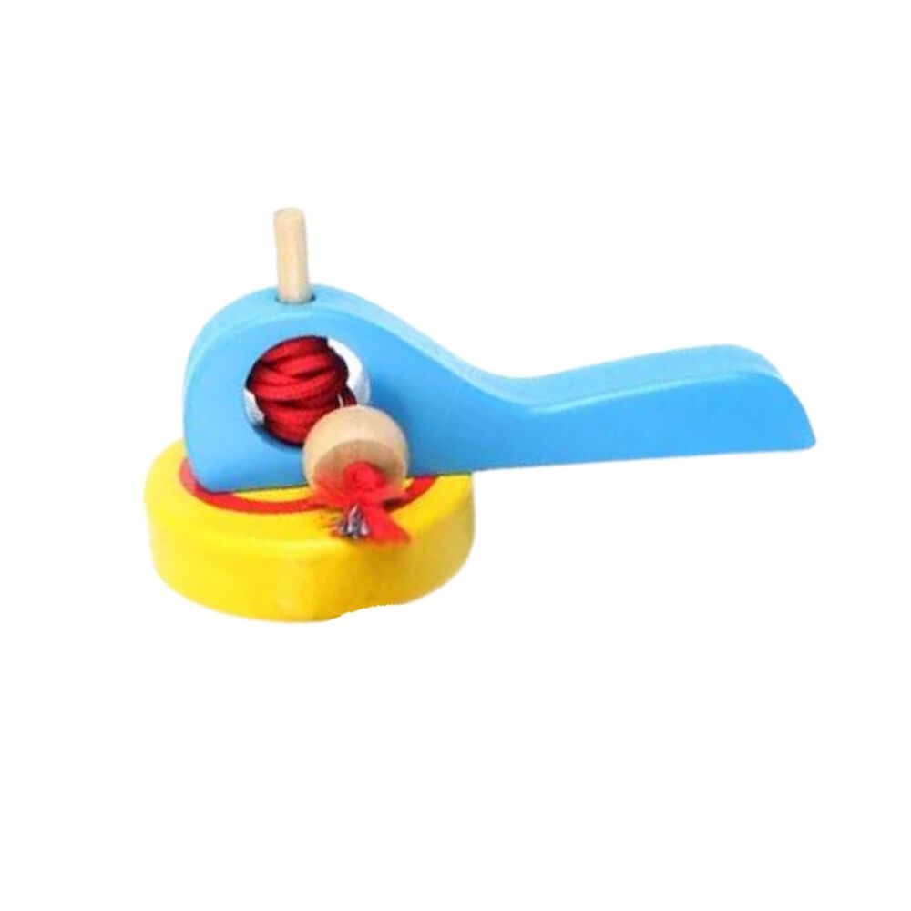 Trompo De Madera Con Lanzador De 15 Cm Para Niños De 3+ image number 2.0
