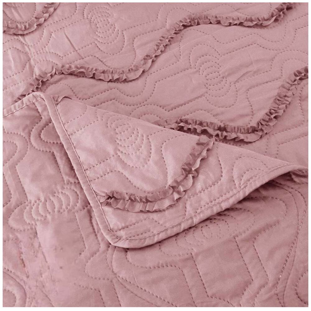 Cubrecama Bordado Premiun 2 Plazas Rosado image number 1.0