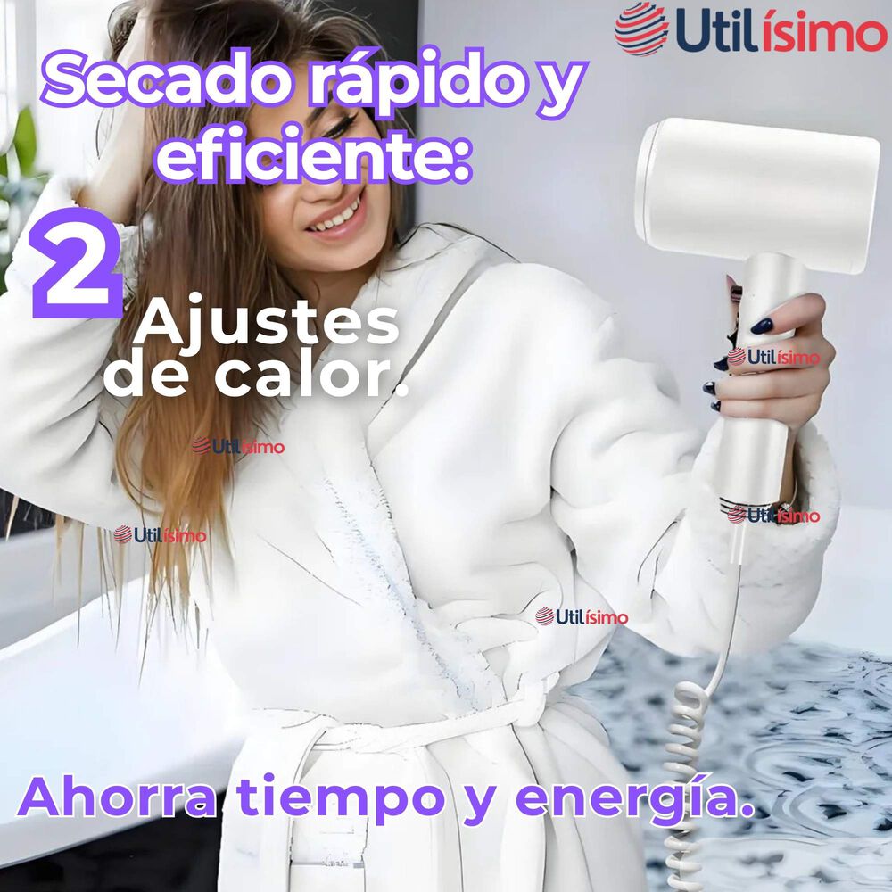 Secador De Pelo De Pared 1300w Alta Potencia Para Hoteles Hogar Piscinas Color Blanco image number 2.0