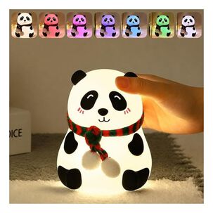 L&aacute;mpara Oso Panda Silicona Espantacuco Led Recargable