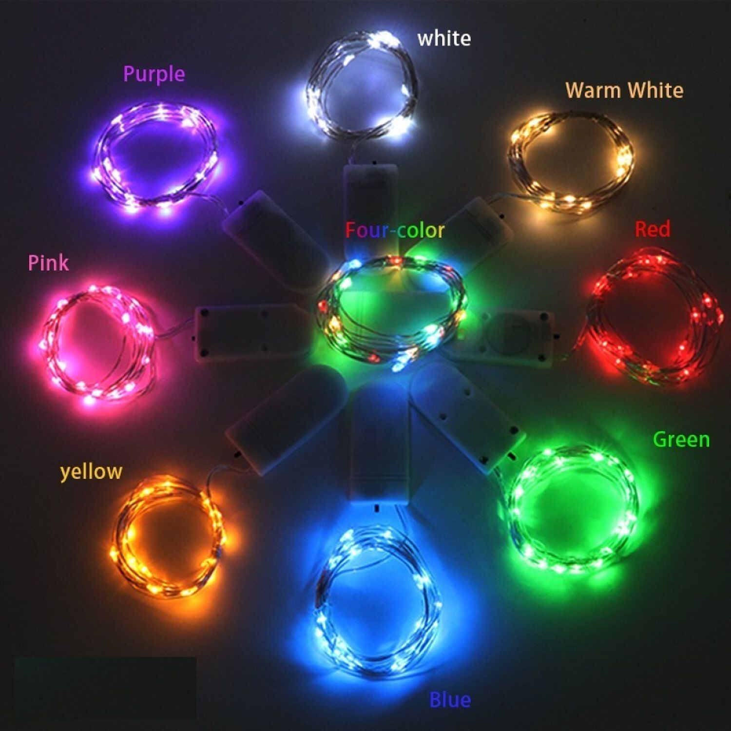 Luces Micro Led Hadas Pilas 2 Metros Colores Pilas Incluidas image number 26.0