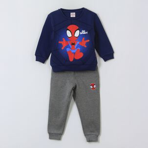 Conjunto Buzo Ni&ntilde;o Print Go Spidey Azul Marvel