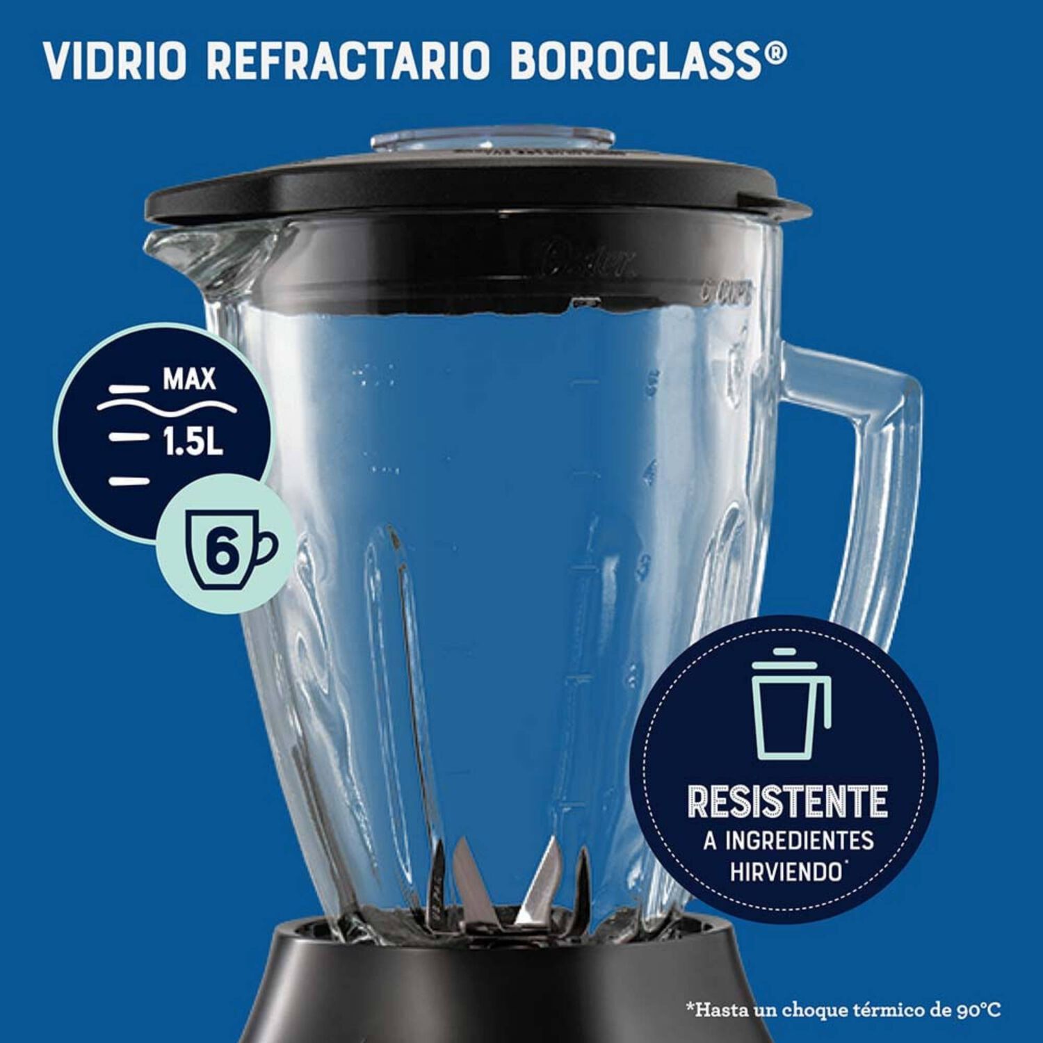 Licuadora Oster Con Tecnolog&iacute;a Reversible, 2 Programas Autom&aacute;ticos Y 3 Velocidades M&aacute;s Pulso image number 6.0
