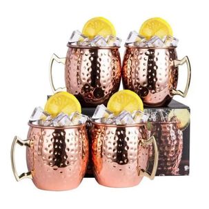 Set 4 Mug Cobre Vasos Coctel Moscow Mule 500 Ml Premium