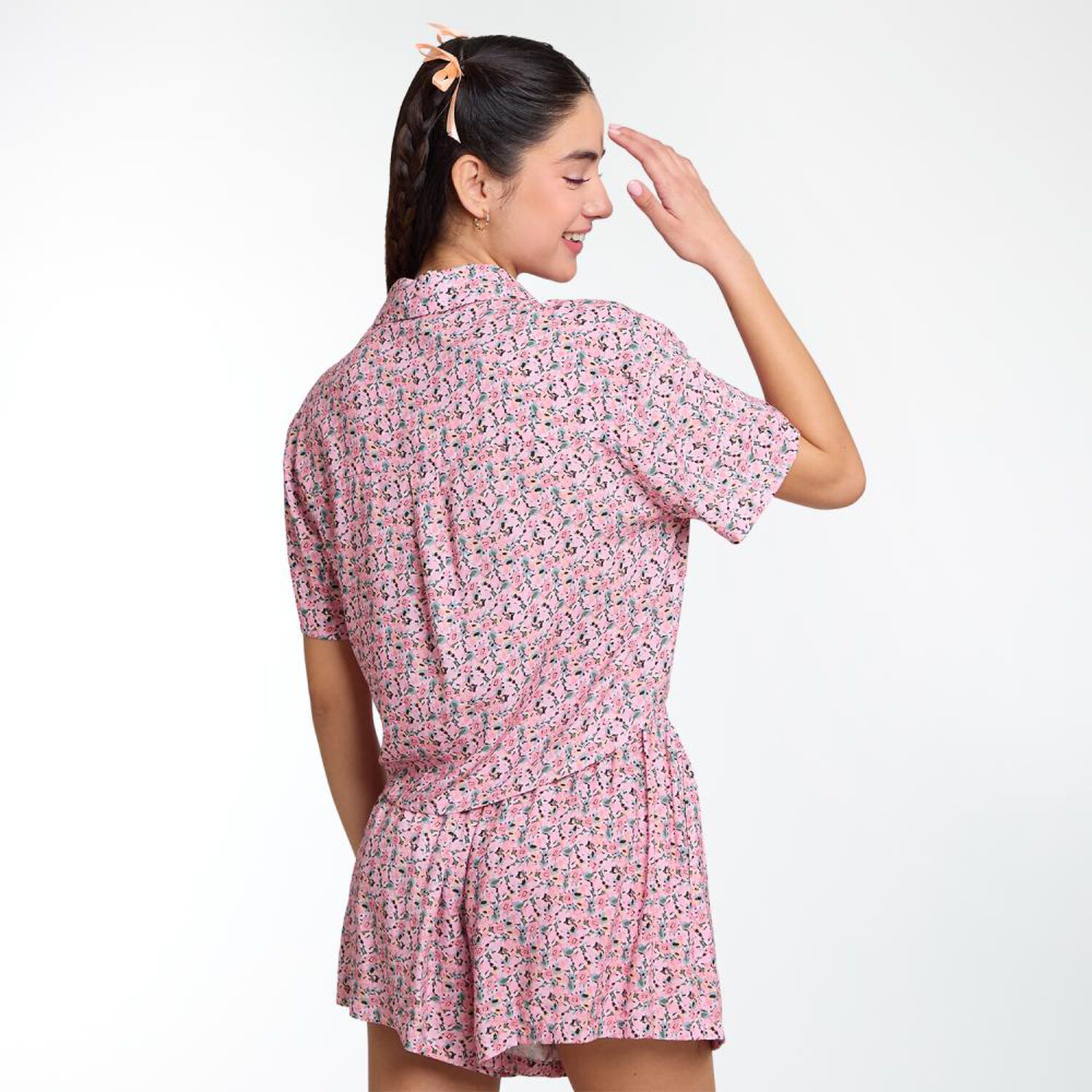 Blusa Corta Manga Corta Cuello Camisero Mujer Freedom image number 3.0