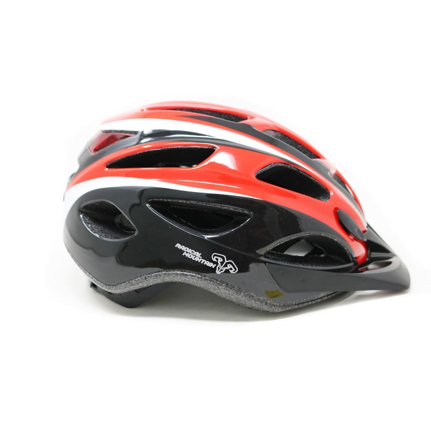 Casco Radical Mountain Mtb Con Luz Rojo Negro L 58-61cm image number 2.0