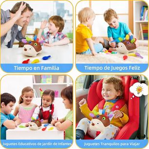 Juguete Montessori Encaje Erizo Para Ni&ntilde;os