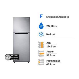 Refrigerador Top Freezer Samsung RT22FARADS8/ZS / No Frost / 236 Litros / F