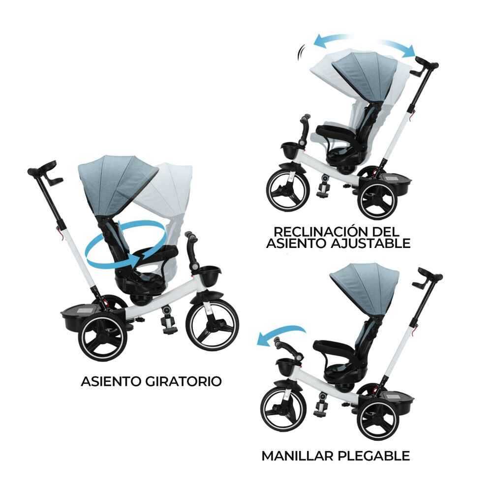 Triciclo 4 En 1 Plegable Reclinable 360 image number 3.0