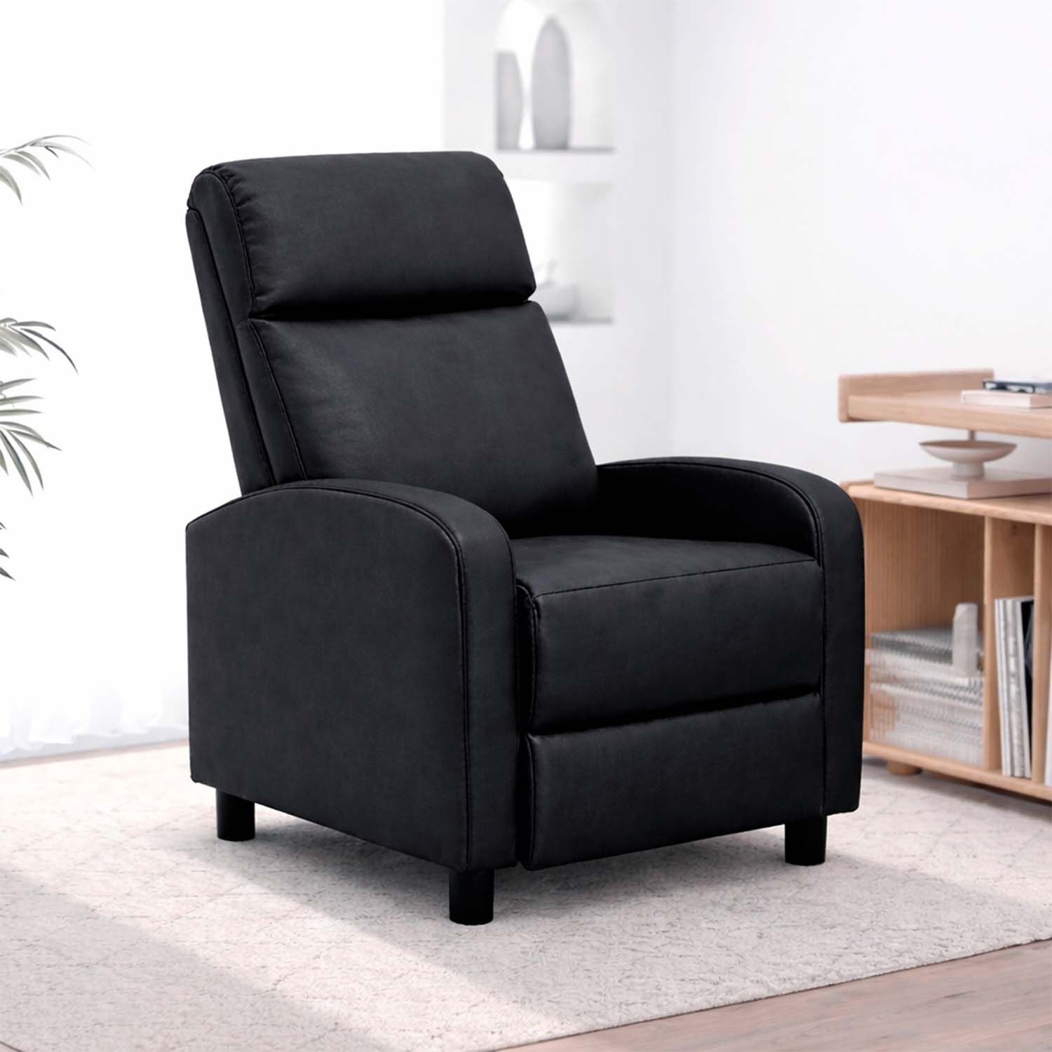 Berger Reclinable Lisboa Pu Negro image number 2.0