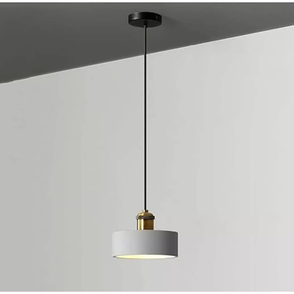 L&aacute;mpara Colgante Moderna Blanco Morava E-27 Con Ampolleta (luz Calida) image number 1.0