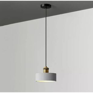 L&aacute;mpara Colgante Moderna Blanco Morava E-27 Con Ampolleta (luz Calida)