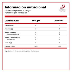 Vitamina E 1000iu 60 Softgels