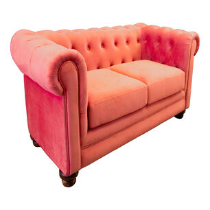 Sofa Florencia 3 Cuerpos Tela Velvet Palo Rosa