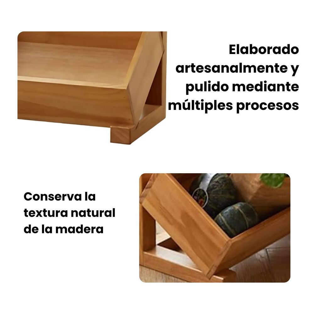 Estante De Madera Maciza 3 Niveles Cocina Exhibicion image number 4.0
