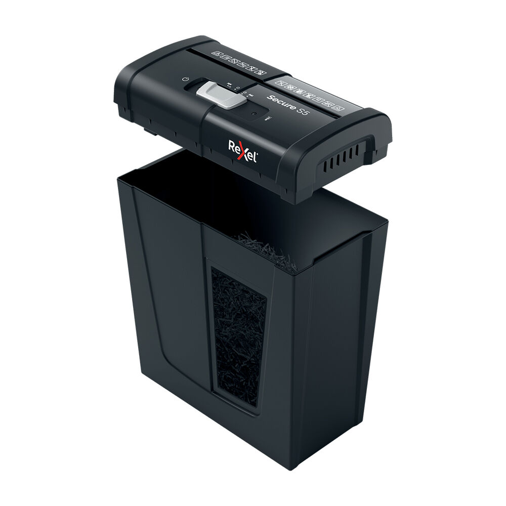 Trituradora Rexel Secure S5 Tira 6mm P2 5 Hojas 10l image number 4.0