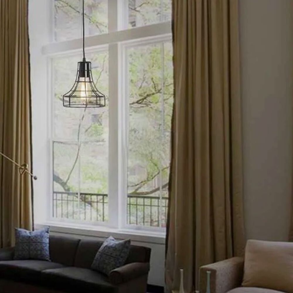 Lampara Jaula De Hierro Colgante + Ampolleta Led Vintage image number 2.0