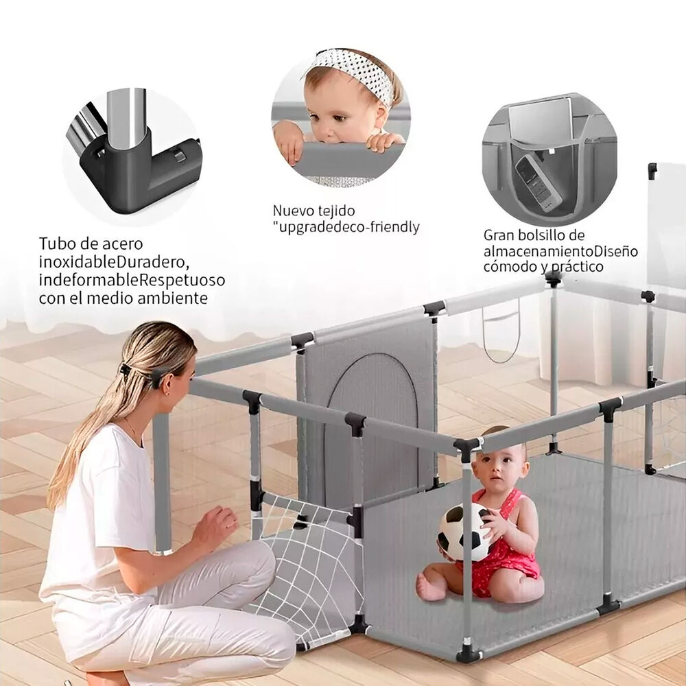 Corral De Seguridad Bebe 180 Cm Con Aro, Arco Y Pelotitas image number 1.0