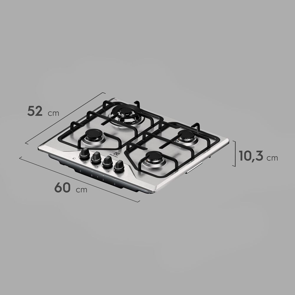 Encimera A Gas 4 Platos Experience Multi Llama Ke4xc Inox image number 2.0