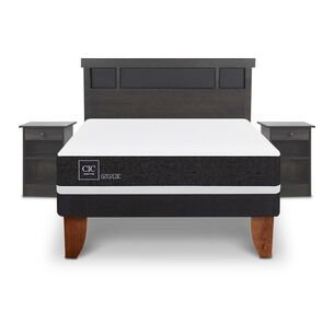 Cama Europea Cic Ortopedic / 2 Plazas / Base Normal + Set De Maderas