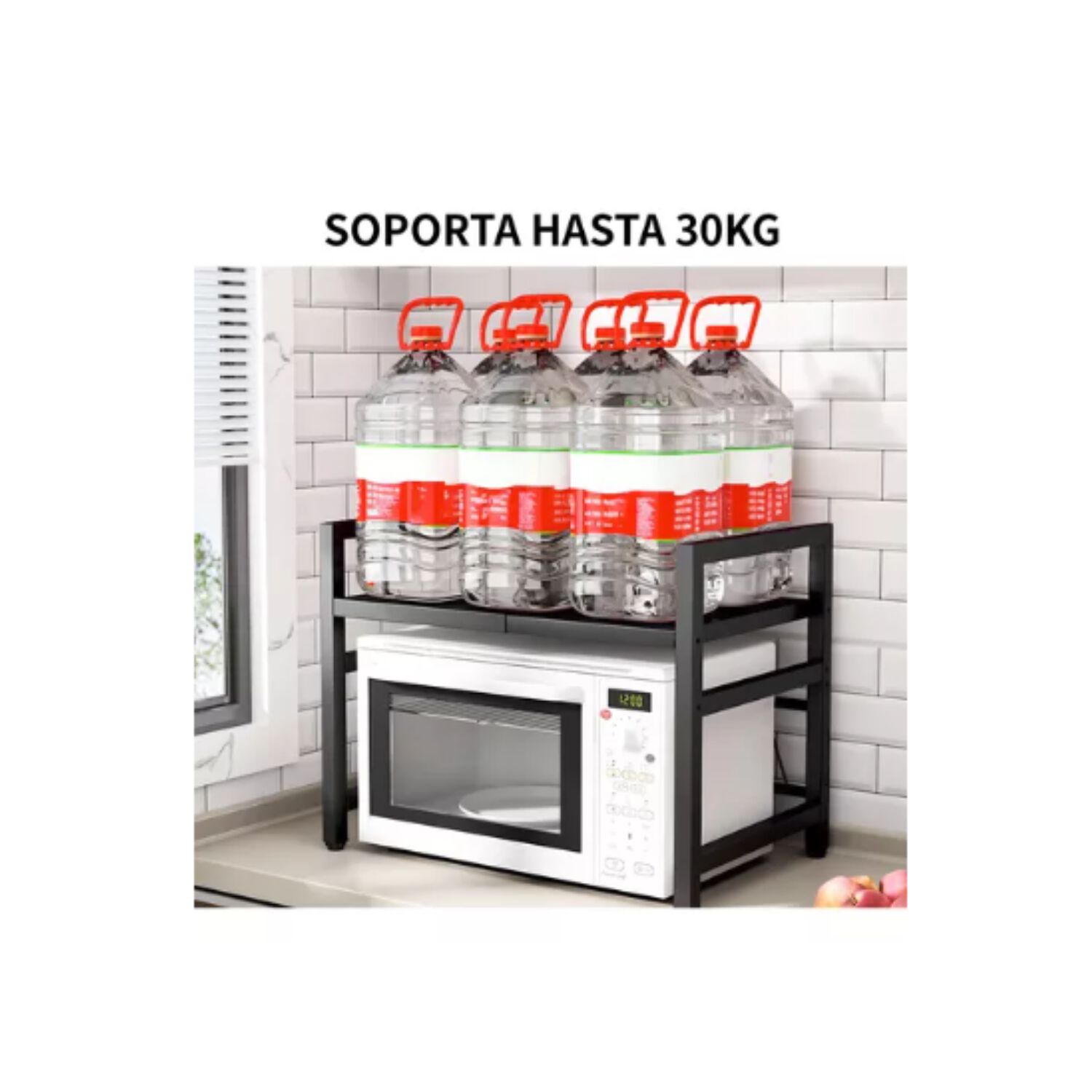 Estante Repisa Rack Extensible Microondas Cocina Ganchos image number 7.0