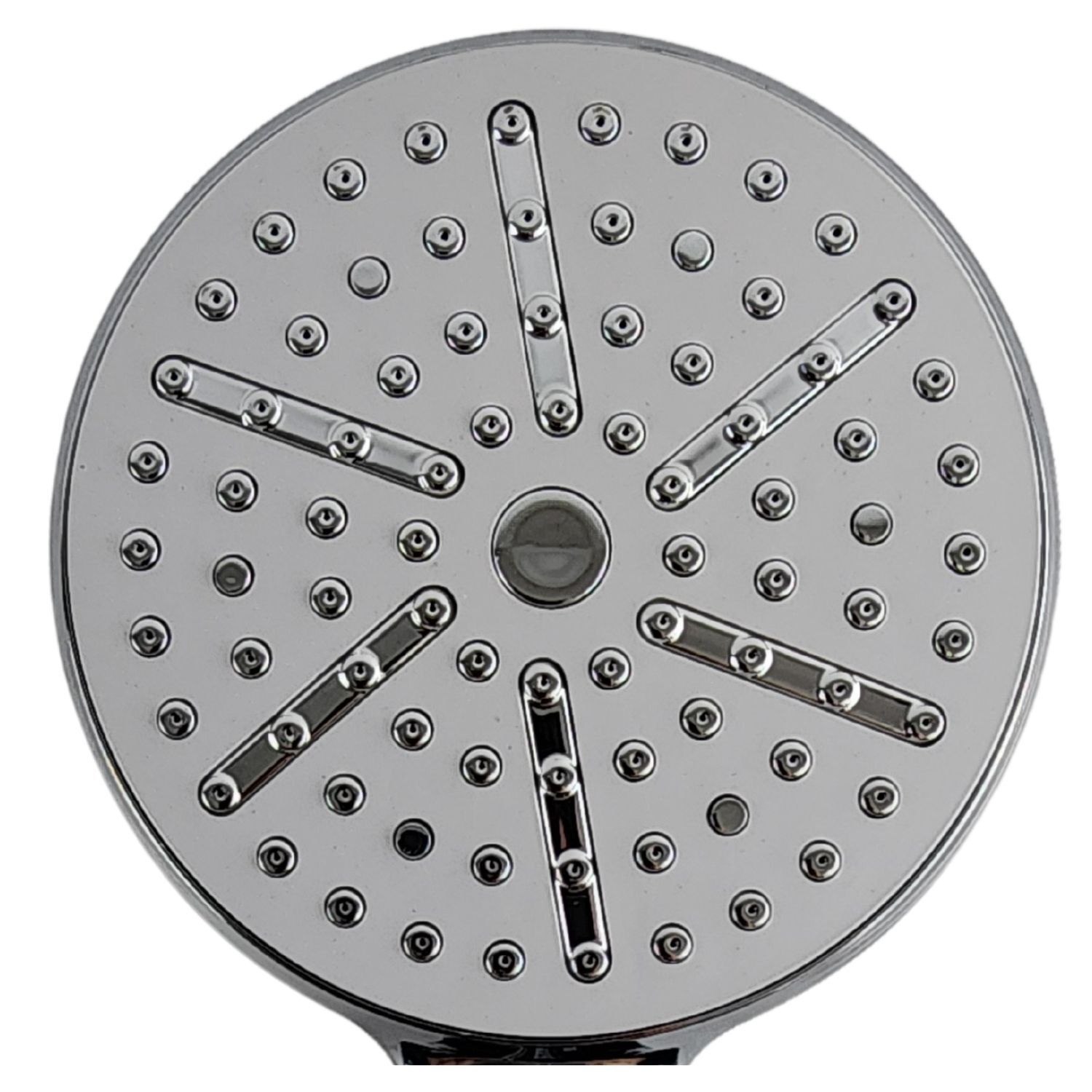 Cabezal Ducha Redondo Flujo Fijo Mango Ergon&oacute;mico Ahorro Agua image number 1.0