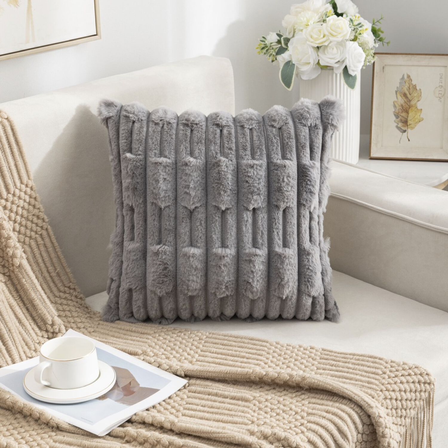 Set Piecera De Bambu Gris 70 X 210 +2 Fundas image number 1.0