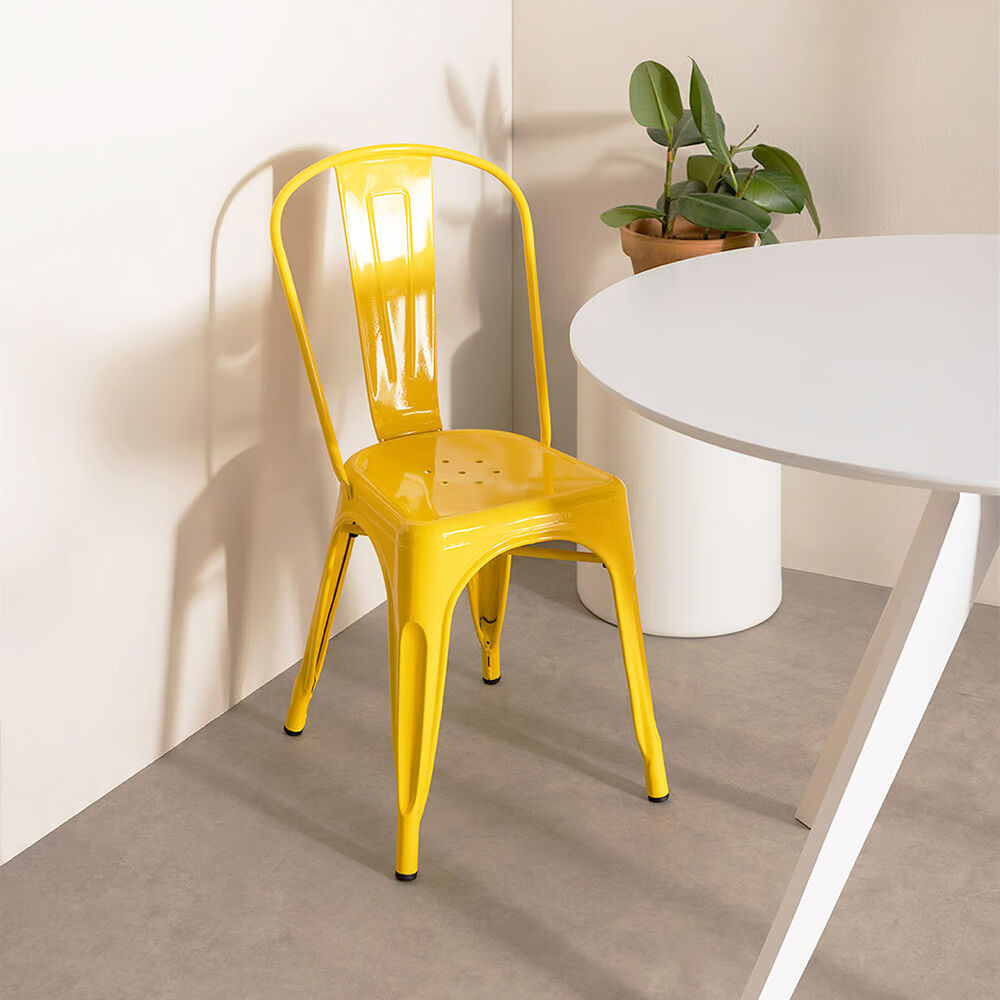 Pack De 4 Silla Metal Tolix Amarillo image number 1.0