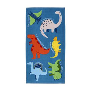 Toalla De Playa Casaideal Dinoazul 25 / 75 X 150 Cm