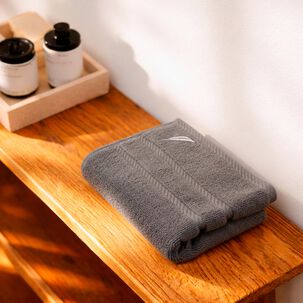 Toalla De Mano Nautica Signature Premium 100% Algod&oacute;n Gris Oscuro