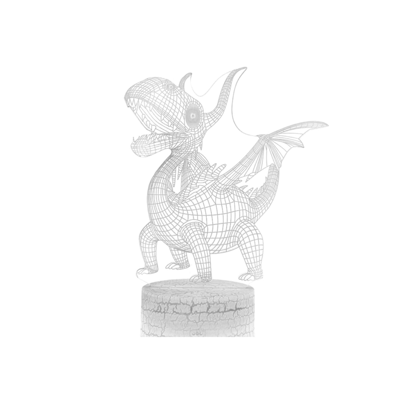 L&aacute;mpara Espantacuco Led 3d Para Ni&ntilde;os Dinosaurio - Ps image number 0.0