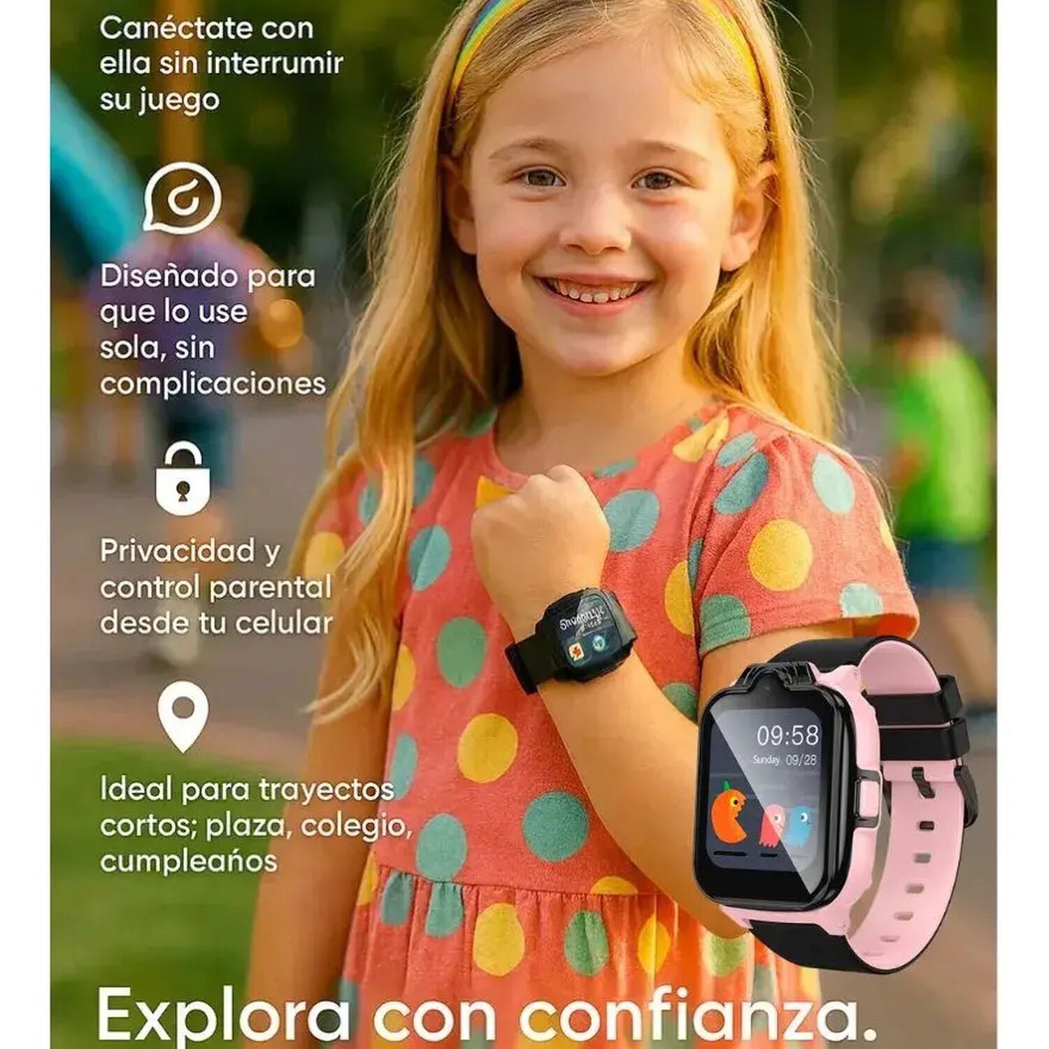 Hoco Y104 Smart Watch Reloj Inteligente Para Ni&ntilde;os 4g Gps - Rosa image number 5.0