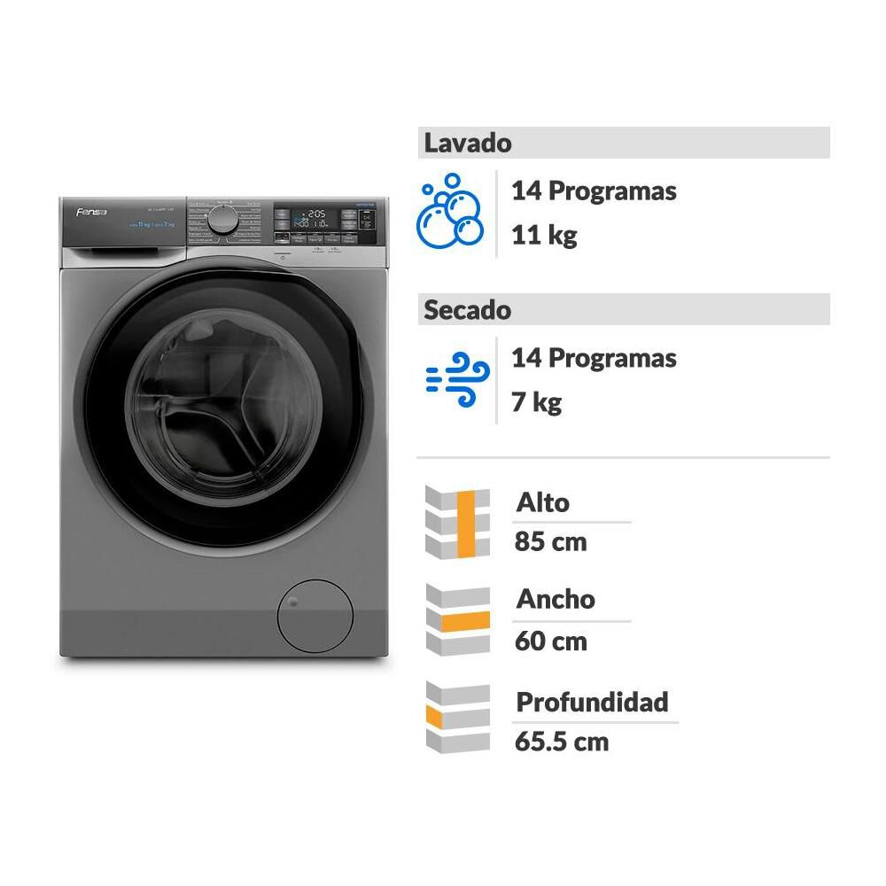 Lavadora Secadora Fensa Ultimate Care 11WD / 11 Kg / 7 Kg image number 1.0